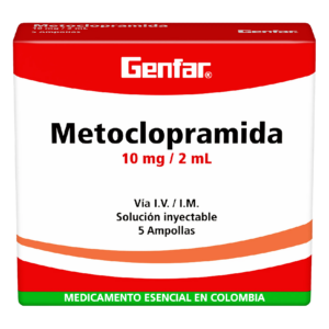metoclopramida 10mg/2ml 5 ampollas gf