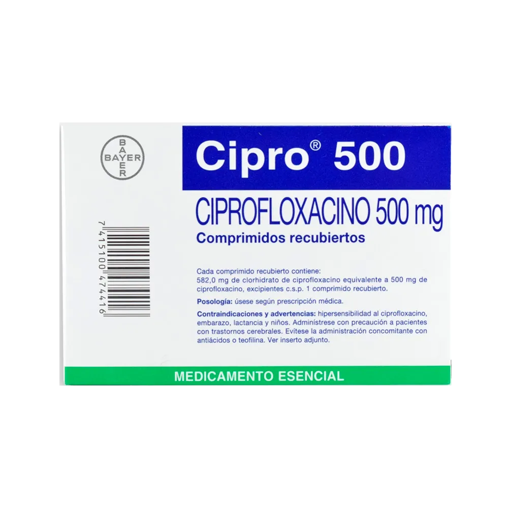 cipro 500 mg 8 tabletas