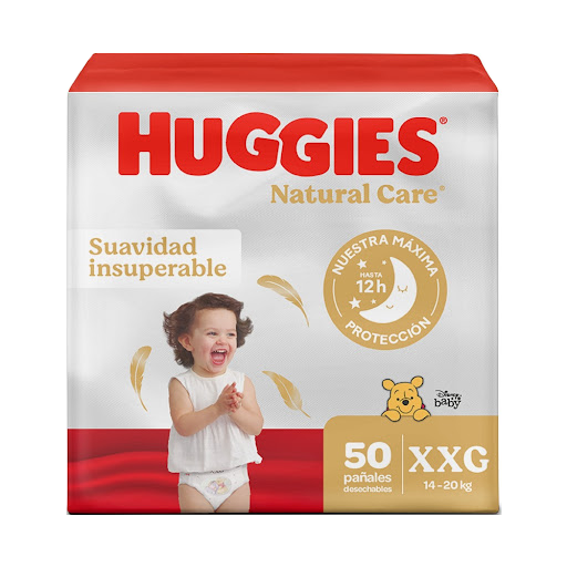 pañal huggies nat.care et.5 xxg 50 und