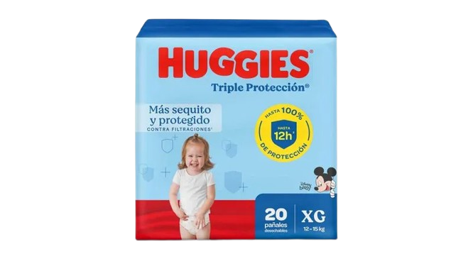 pañal huggies tri.protec et.4 xg 20 und