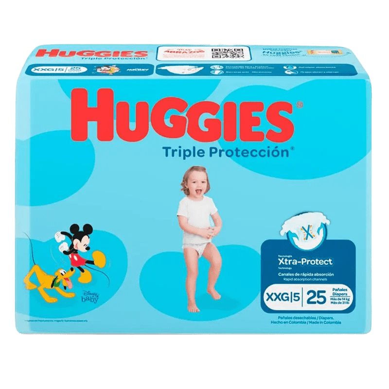 pañal huggies tri.protec et.5 xxg 25 und