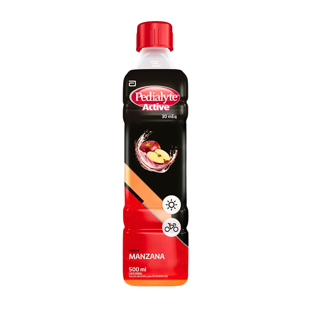 pedialyte active c/zinc 30 manzana 500 ml