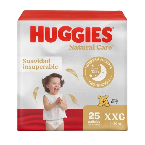 pañal huggies nat.care et.5 xxg 25 und