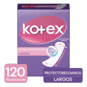 protector kotex diarios largos 120 und