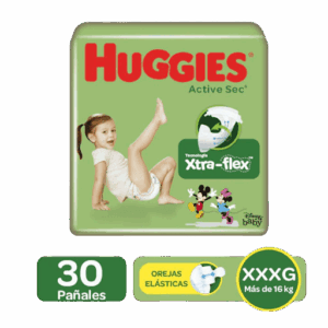 pañal huggies active sec et.6 xxxg 30 und(desc)