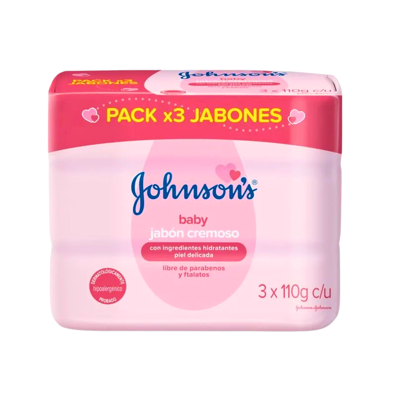 jabon jj baby humec.110 gr 3 und pack
