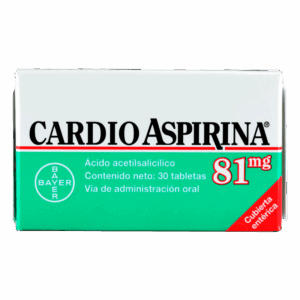 cardioaspirina 81 mg 30 tabletas