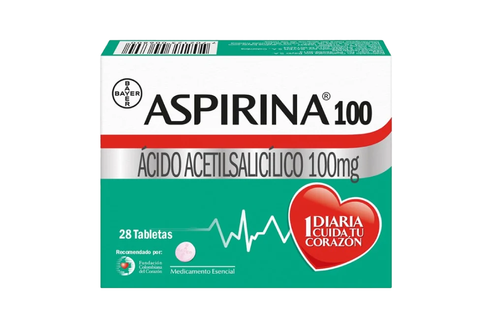 aspirina 100 mg 28 tabletas