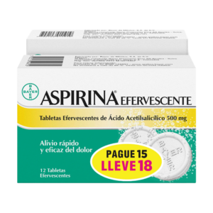 aspirina eferv 500 mg pg15 llv18 tab