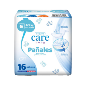 pañal suppra care baby et.3 g 16 und