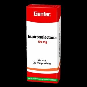 espironolactona 100 mg 20 tabletas w