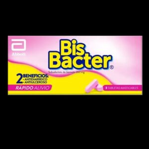 bisbacter 262 mg 8 tabletas