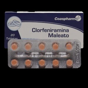 clorfeniramina 4 mg 20 tabletas coa