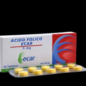 acido folico 5 mg 20 tabletas ec