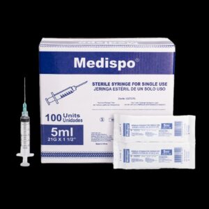 jeringa 5 ml 3p ag 21gx1.1/2 medispo 100
