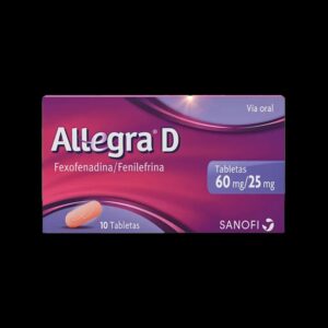 allegra d 60/25 mg 10 tabletas