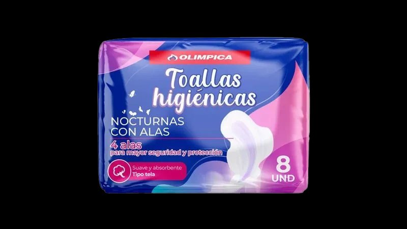 toallas hig nocturna c/alas 8 und