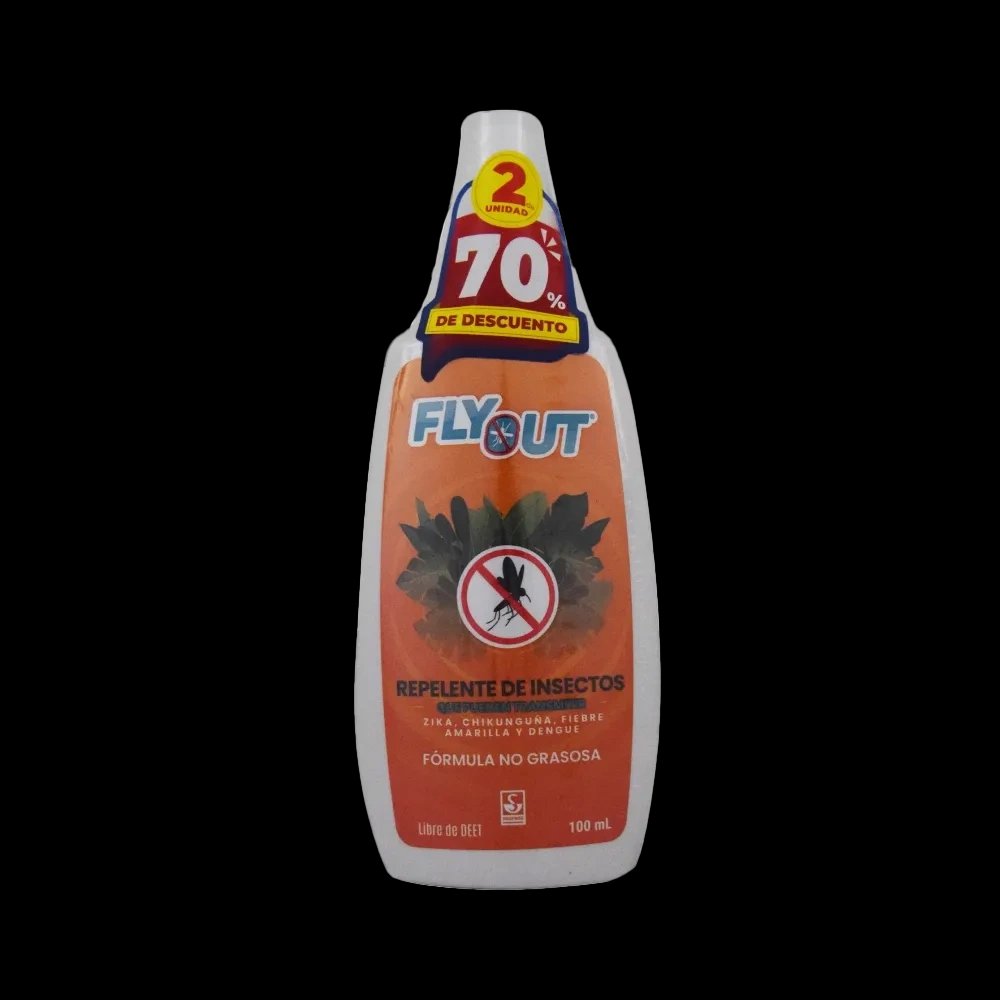 repelente fly out 100 ml pg.1 ll.2 70% desc
