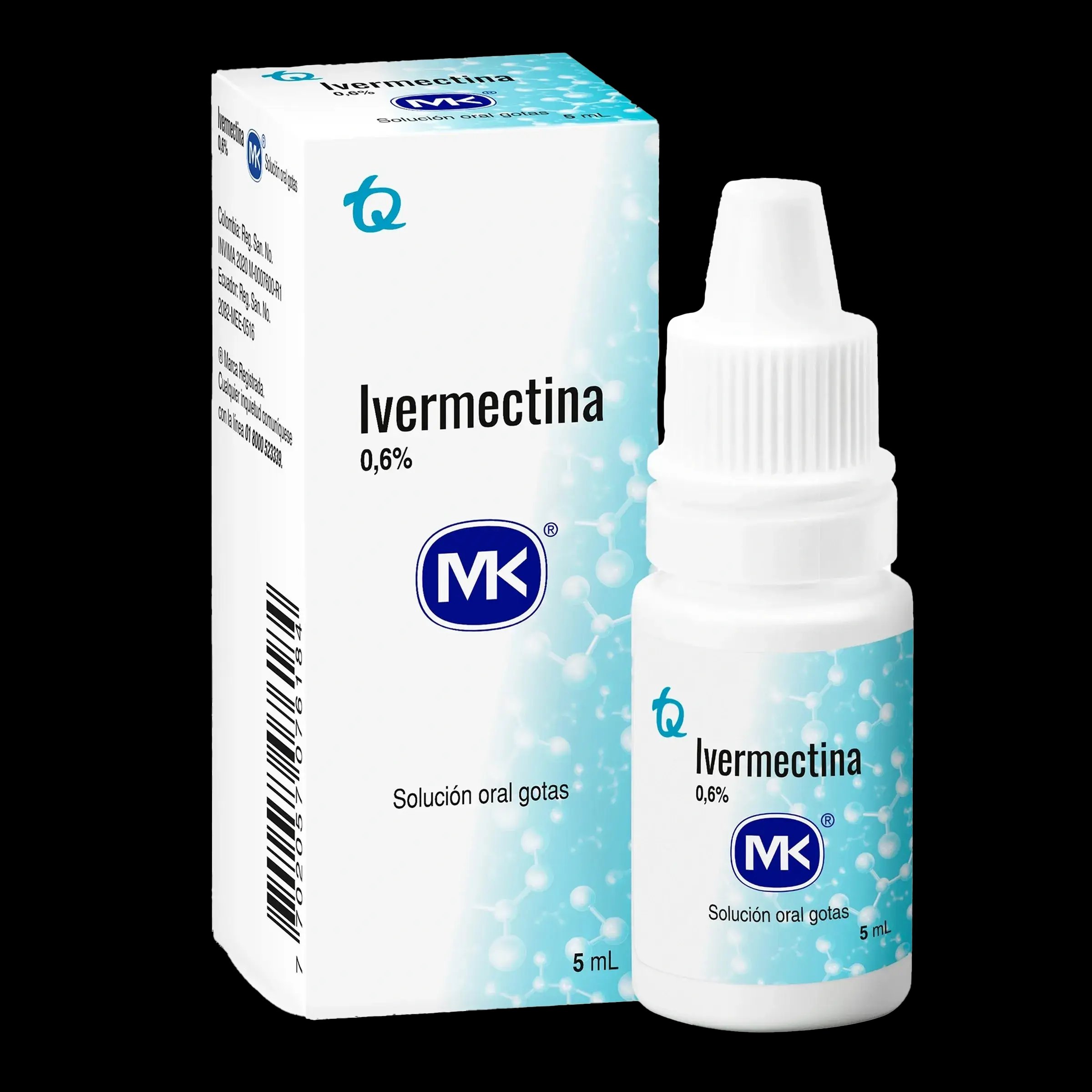 ivermectina 0.6% sol.oral 5 ml mk